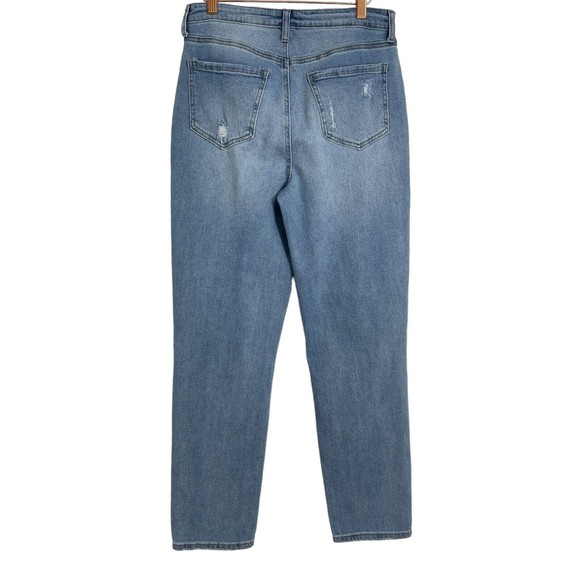 ✨SOLD✨Abound Womens Size 27 High Rise Button Fly Distressed Light Wash Jeans - Picture 2 of 8